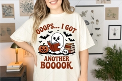 Oops I Got Another Book PNG, Boo Ghost Read Book PNG, Spooky Product Image 7