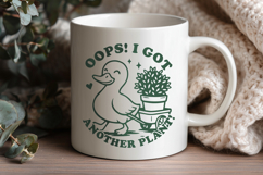 Oops I Got Another Plant SVG PNG, Cute Duck Plant Lady Print Product Image 3