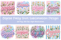 Oopsie Sublimation Png, Funny Daisy Shirt Design, Floral Product Image 1