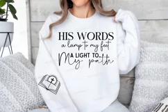 His Words A Lamp To My Sleeve SVG, Christian SVG Design Product Image 3