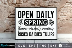 Open daily spring flower SVG, Flower Market SVG Design Product Image 1