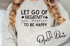 Let Go Of Negativity Sleeve SVG, Inspirational SVG Design Product Image 3