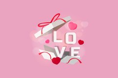 Open gift box with love and blurred light design Product Image 1