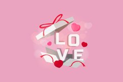 Open gift box with love and blurred light design Product Image 2