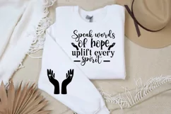 Speak Words Of Hope Sleeve SVG, Christian SVG Design Product Image 3