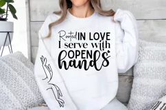 Rooted In Love I Serve Sleeve SVG, Christian SVG Design Product Image 3