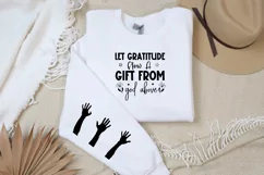 Let Gratitude Flow Sleeve SVG, God SVG Design, Faith SVG Product Image 3
