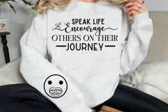 Speak Life Encourage Sleeve SVG, Christian SVG Design Product Image 3