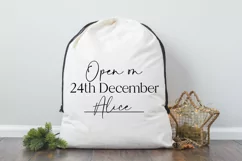 Open on 24th December SVG | Santa Gift Sack SVG Product Image 3
