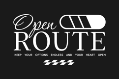 Open Route Urban Typography T-shirt Design Product Image 1