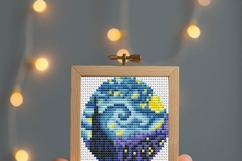 Van Gogh Starry Night Miniature Cross Stitch Art Product Image 4