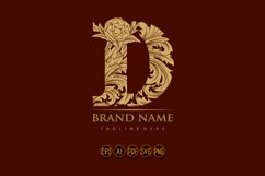 Opulence beautiful D monogram letter logo Product Image 1