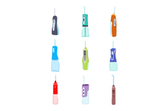 Collection of diverse oral irrigators for dental hygiene Product Image 1