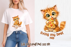 Funny cat clipart | Sarcastic quotes cute cat sublimation Product Image 1