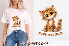 Funny cat clipart | Sarcastic quotes cute cat sublimation Product Image 1