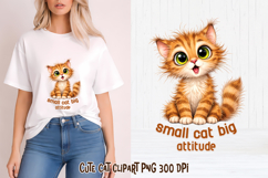 Funny cat clipart | Sarcastic quotes cute cat sublimation Product Image 1