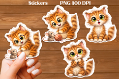 Funy cat sticker printable | Cat lover sticker PNG Product Image 1