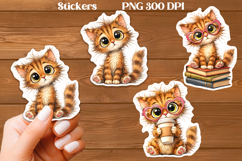 Funy cat sticker printable | Cat lover sticker PNG Product Image 1
