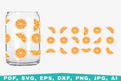 Orange Glass Can SVG, fruit glass can, Orange svg Product Image 1