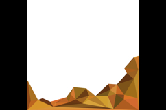 Orange abstract polygonal geometry graphic background design Product Image 2