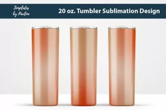 Orange beige Ombre Sublimation Design for 20 oz Skinny Tumbler