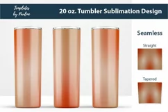 Orange beige Ombre Sublimation Wrap for 20 oz Skinny Tumbler