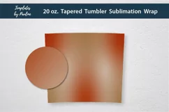 Orange beige Ombre Sublimation Wrap for tapered 20 oz Skinny Tumbler