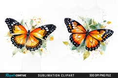 Orange And Black Butterfly Clipart Bundle Product Image 5