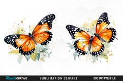 Orange And Black Butterfly Clipart Bundle Product Image 2