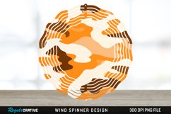 Orange Camo Wind Spinner Sublimation PNG Design Product Image 1