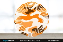 Orange Camo Wind Spinner Sublimation PNG Design Product Image 1