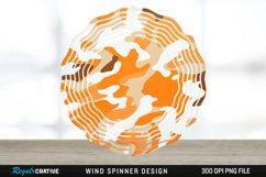 Orange Camo Wind Spinner Sublimation PNG Design Product Image 1