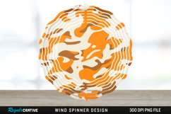 Orange Camo Wind Spinner Sublimation PNG Design Product Image 1