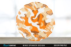 Orange Camo Wind Spinner Sublimation PNG Design Product Image 1