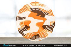 Orange Camo Wind Spinner Sublimation PNG Design Product Image 1