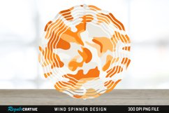 Orange Camo Wind Spinner Sublimation PNG Design Product Image 1