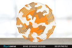 Orange Camo Wind Spinner Sublimation PNG Design Product Image 1