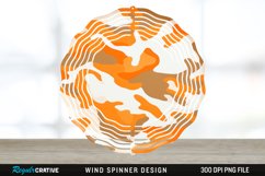 Orange Camo Wind Spinner Sublimation PNG Design Product Image 1