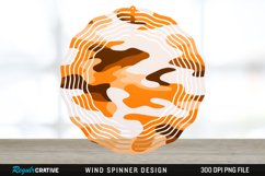 Orange Camo Wind Spinner Sublimation PNG Design Product Image 1