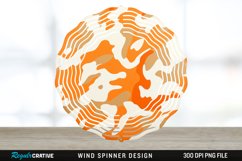 Orange Camo Wind Spinner Sublimation PNG Design Product Image 1
