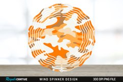 Orange Camo Wind Spinner Sublimation PNG Design Product Image 1