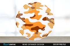 Orange Camo Wind Spinner Sublimation PNG Design Product Image 1