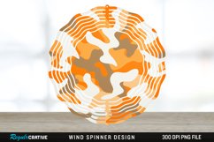 Orange Camo Wind Spinner Sublimation PNG Design Product Image 1