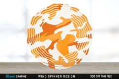 Orange Camo Wind Spinner Sublimation PNG Design Product Image 1