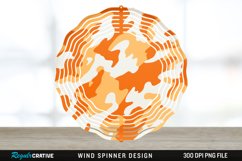 Orange Camo Wind Spinner Sublimation PNG Design Product Image 1