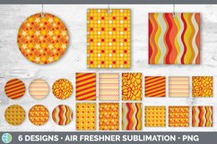 Bundle of six Orange car air freshener sublimation designs