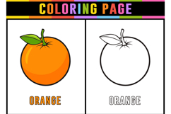 Orange Coloring Page | Coloring Pages for Kids Product Image 1