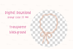 Retro Wavy Bows Outline Frame Whimsical Squiggle Product Image 3
