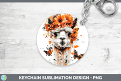 GorgeousOrange Drips Keychain design.