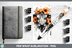 GorgeousOrange Drips Pen Wrap design.
